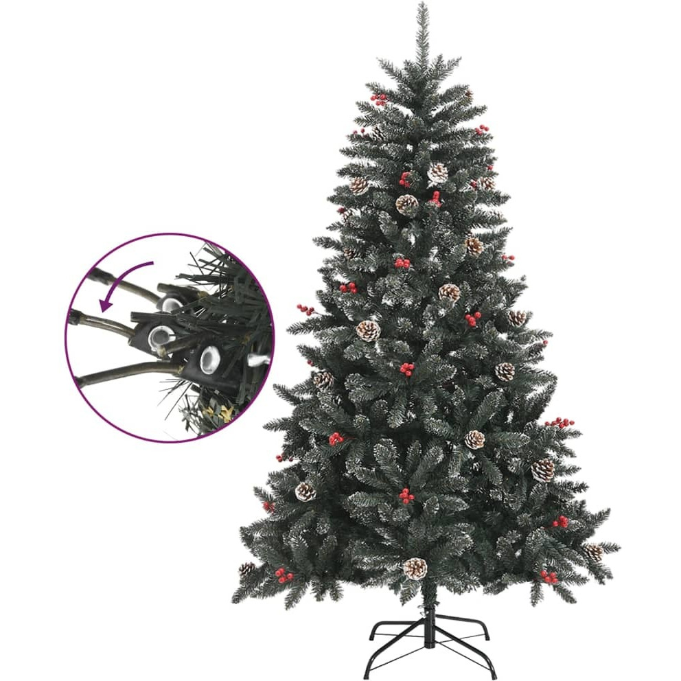 vidaXL Artificial Christmas Tree with Stand Green 47.2" PVC
