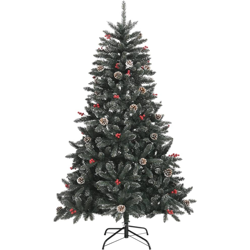 vidaXL Artificial Christmas Tree with Stand Green 47.2" PVC