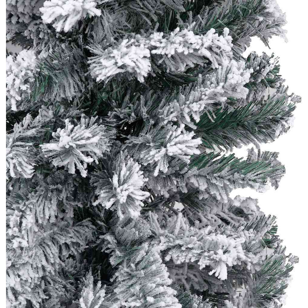 vidaXL Slim Artificial Christmas Tree with LEDs&Ball Set Green 59.1"