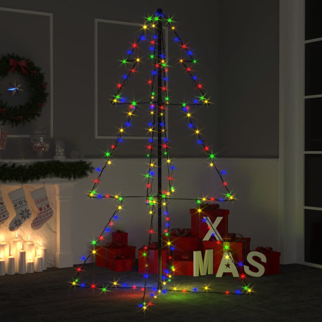 vidaXL Christmas Cone Tree 200 LEDs Indoor and Outdoor 3x5 ft