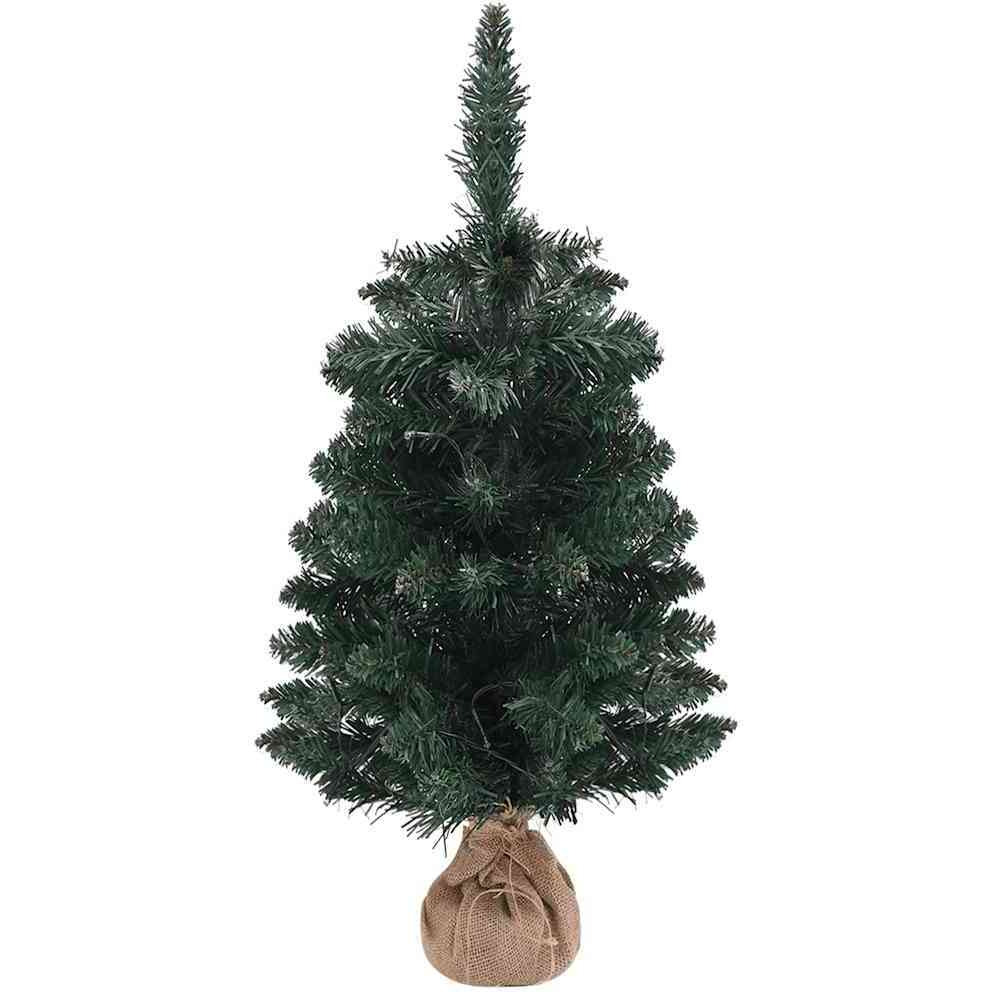 vidaXL Artificial Christmas Tree with Stand and LEDs Green 3 ft PVC