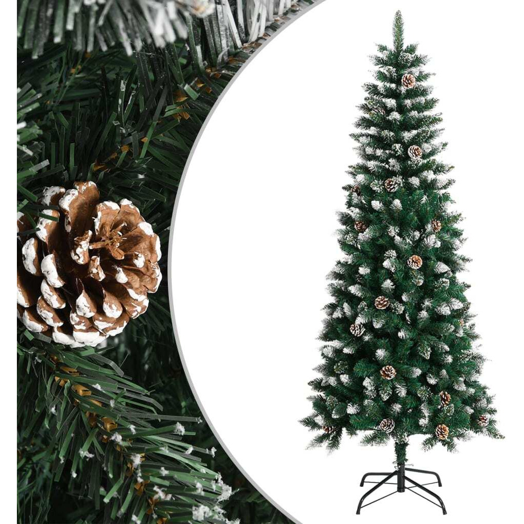 vidaXL Artificial Christmas Tree with Stand Green 70.9" PVC