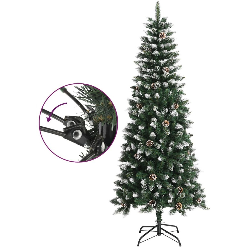 vidaXL Artificial Christmas Tree with Stand Green 70.9" PVC