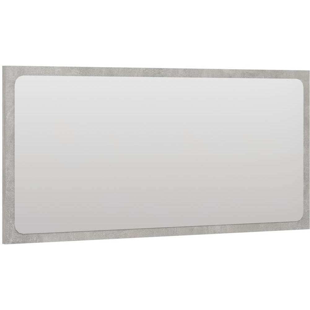 vidaXL Bathroom Mirror Concrete Gray 31.5&quotx0.6&quotx14.6" Engineered Wood