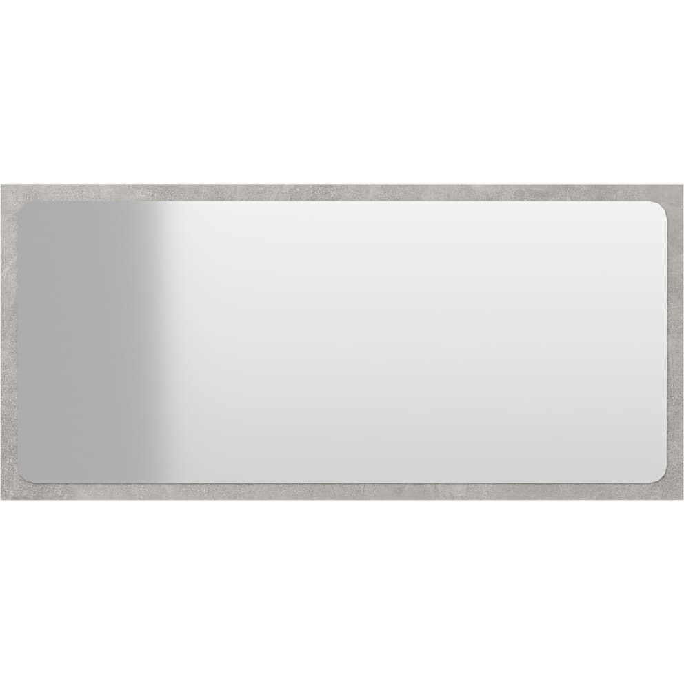 vidaXL Bathroom Mirror Concrete Gray 31.5&quotx0.6&quotx14.6" Engineered Wood