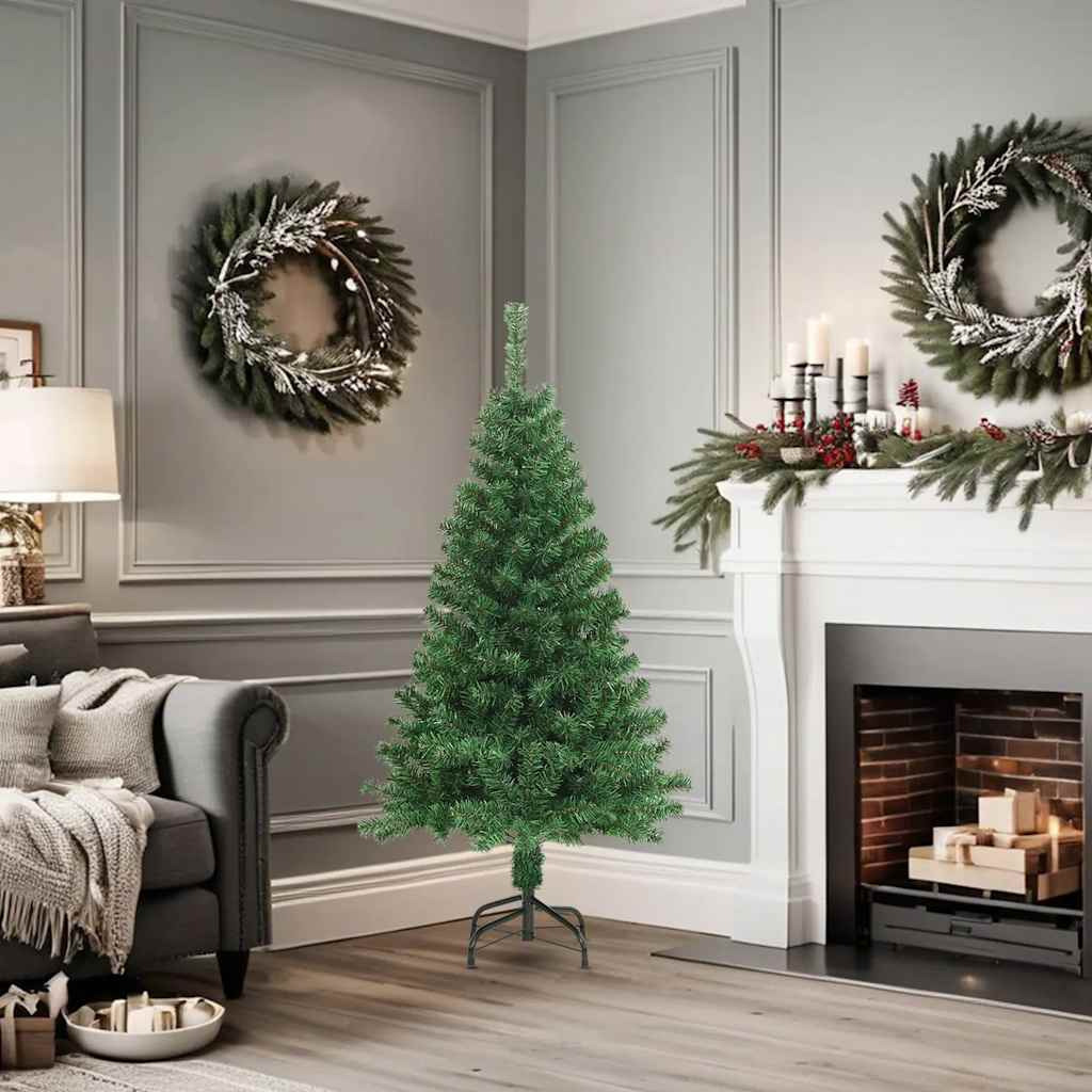 vidaXL Artificial Christmas Tree with Thick Branches Green 5 ft PVC