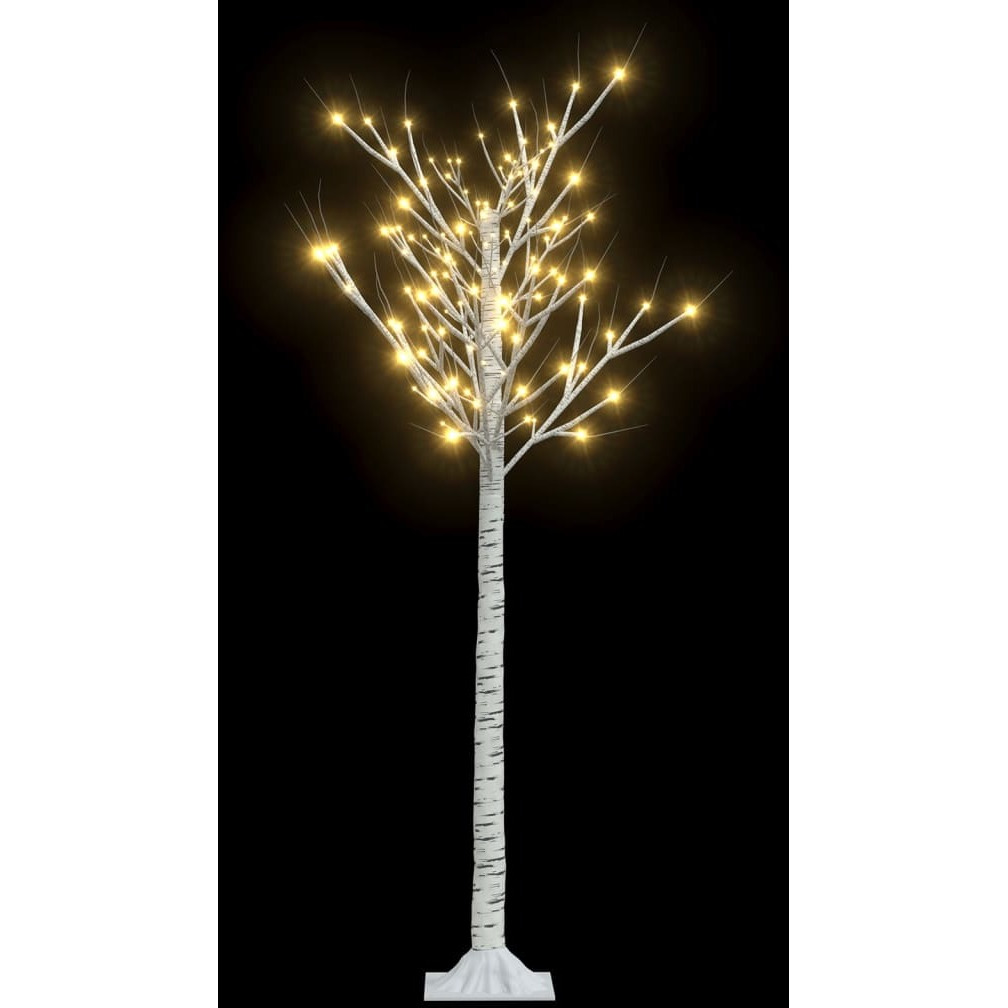 vidaXL Christmas Tree 156 LEDs 5 ft Warm White Willow Indoor Outdoor