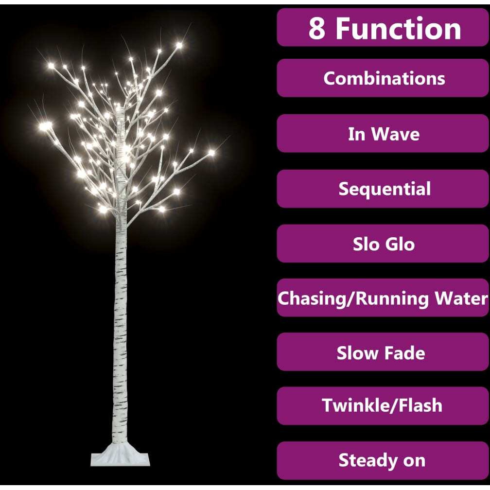 vidaXL Christmas Tree 156 LEDs 5 ft Cold White Willow Indoor Outdoor