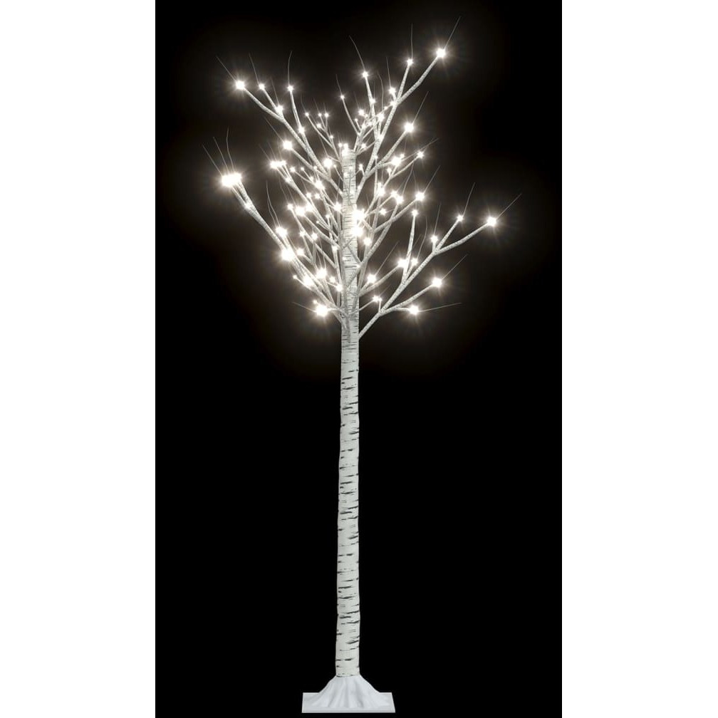 vidaXL Christmas Tree 156 LEDs 5 ft Cold White Willow Indoor Outdoor