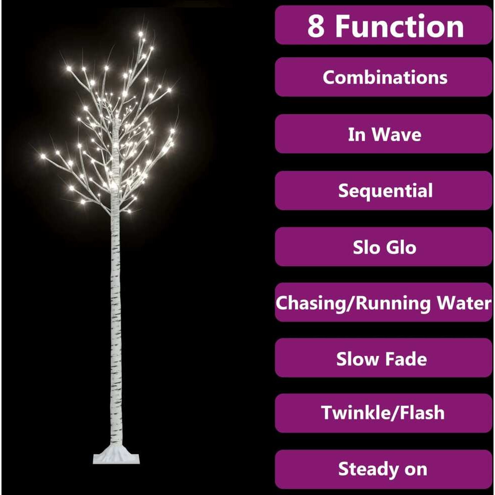 vidaXL Christmas Tree 200 LEDs 6 ft Cold White Willow Indoor Outdoor