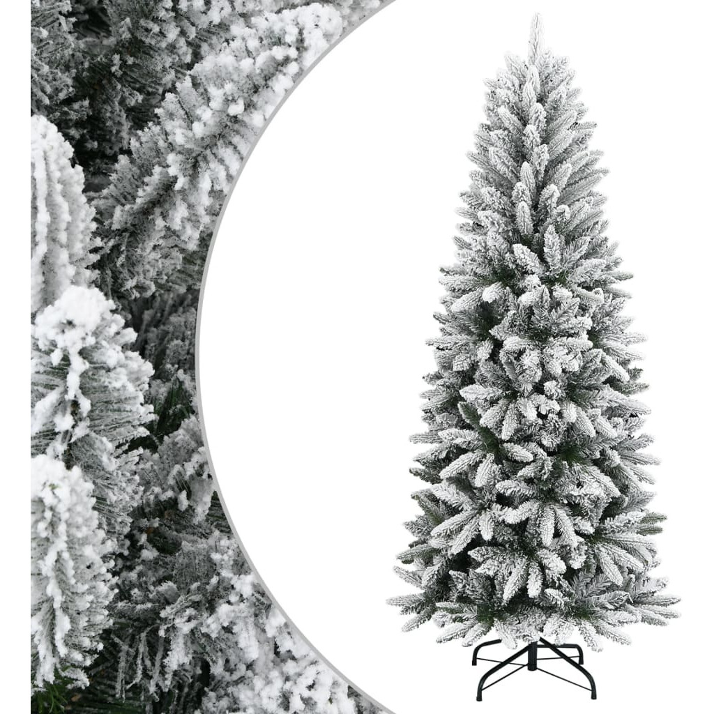 vidaXL Artificial Christmas Tree with Flocked Snow 59.1" PVC&PE
