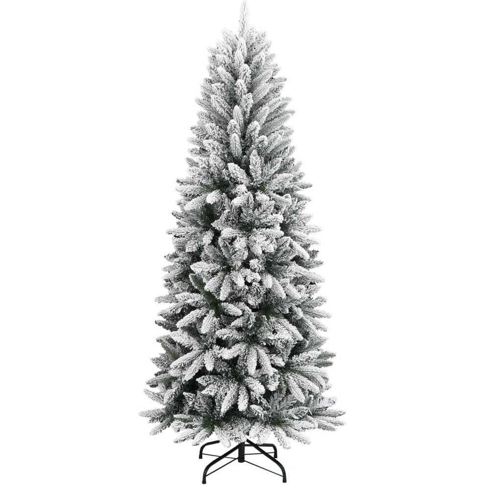 vidaXL Artificial Christmas Tree with Flocked Snow 59.1" PVC&PE