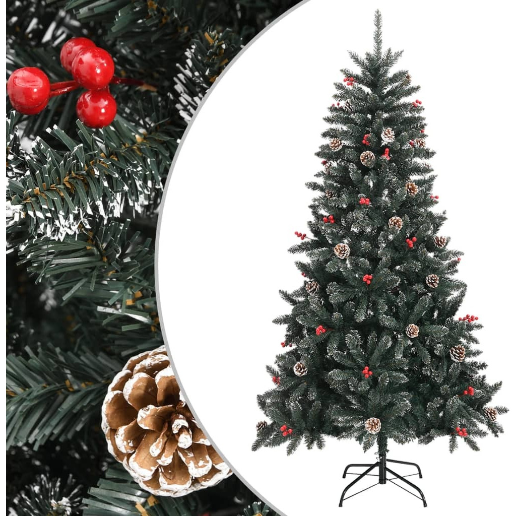 vidaXL Artificial Christmas Tree with Stand Green 70.9" PVC