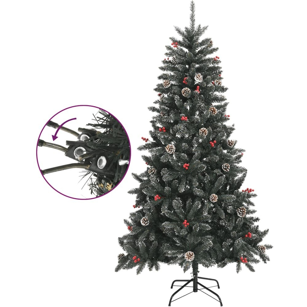 vidaXL Artificial Christmas Tree with Stand Green 70.9" PVC