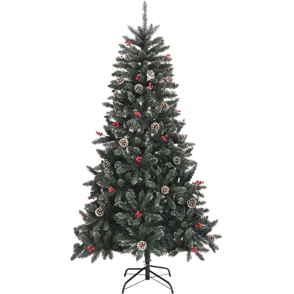 vidaXL Artificial Christmas Tree with Stand Green 70.9" PVC