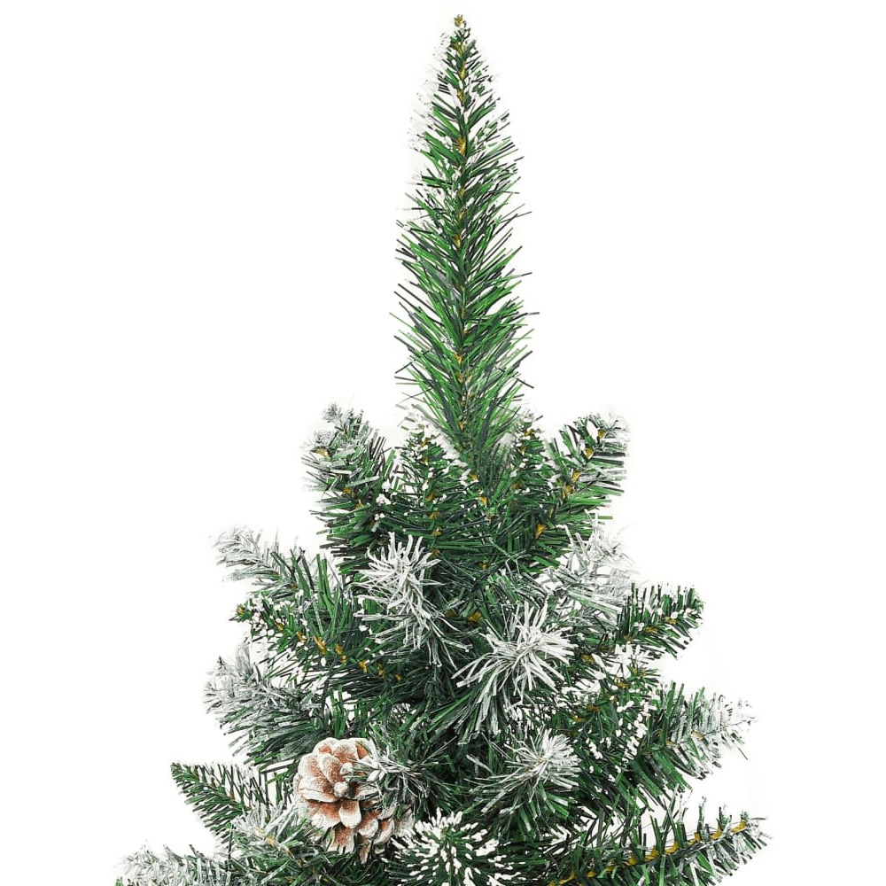 vidaXL Artificial Slim Christmas Tree with Stand 5 ft PVC