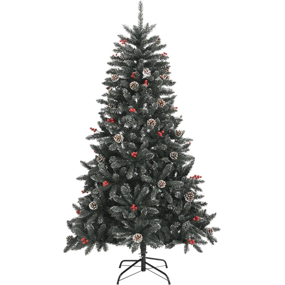 vidaXL Artificial Christmas Tree with Stand Green 59.1" PVC