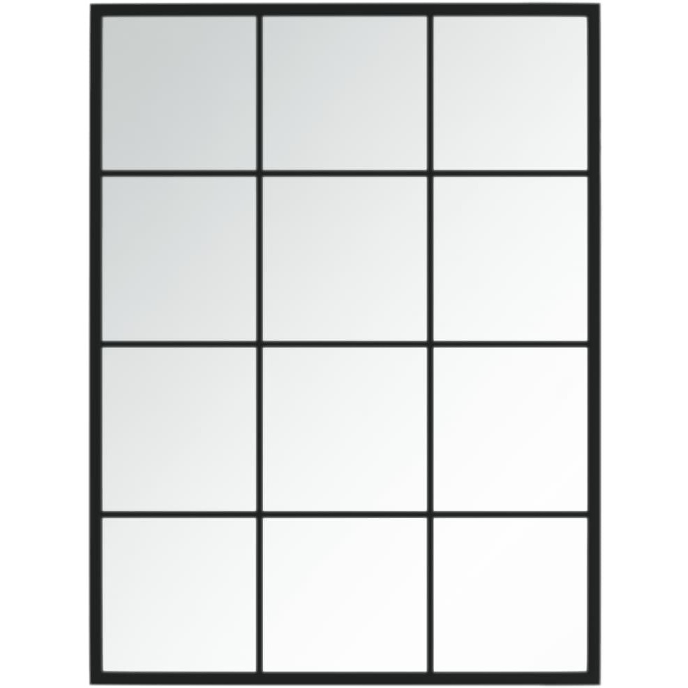 vidaXL Wall Mirror Black 31.5&quotx23.6" Metal