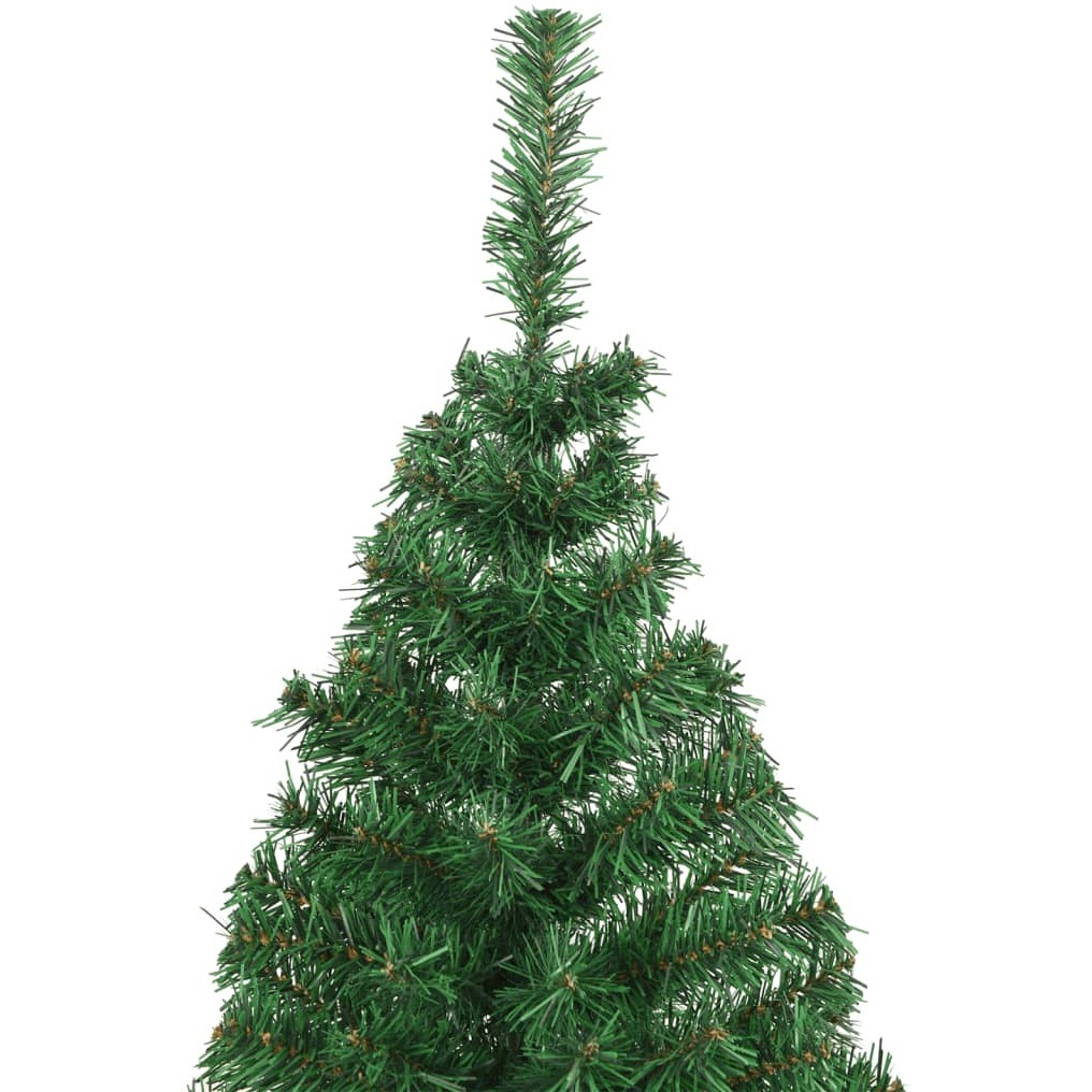 vidaXL Artificial Christmas Tree with Thick Branches Green 7 ft PVC