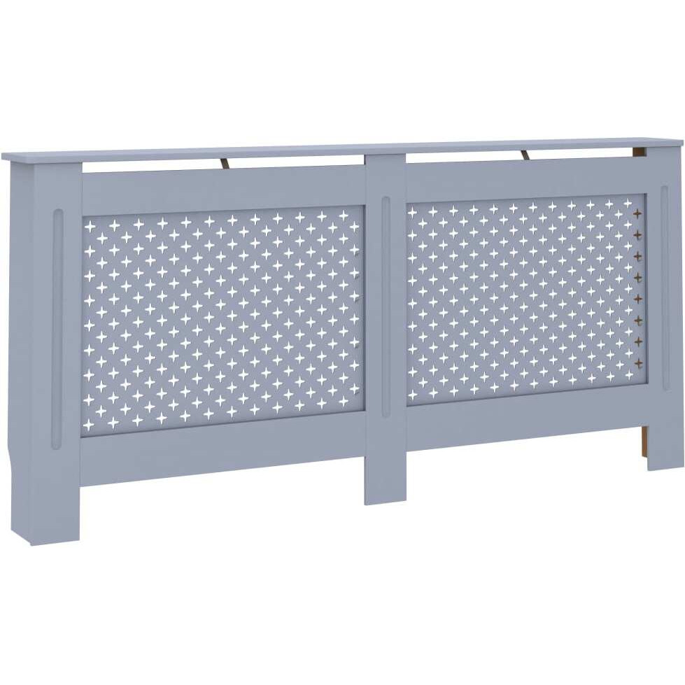 vidaXL Radiator Cover Anthracite 67.7&quotx7.5&quotx31.9" MDF