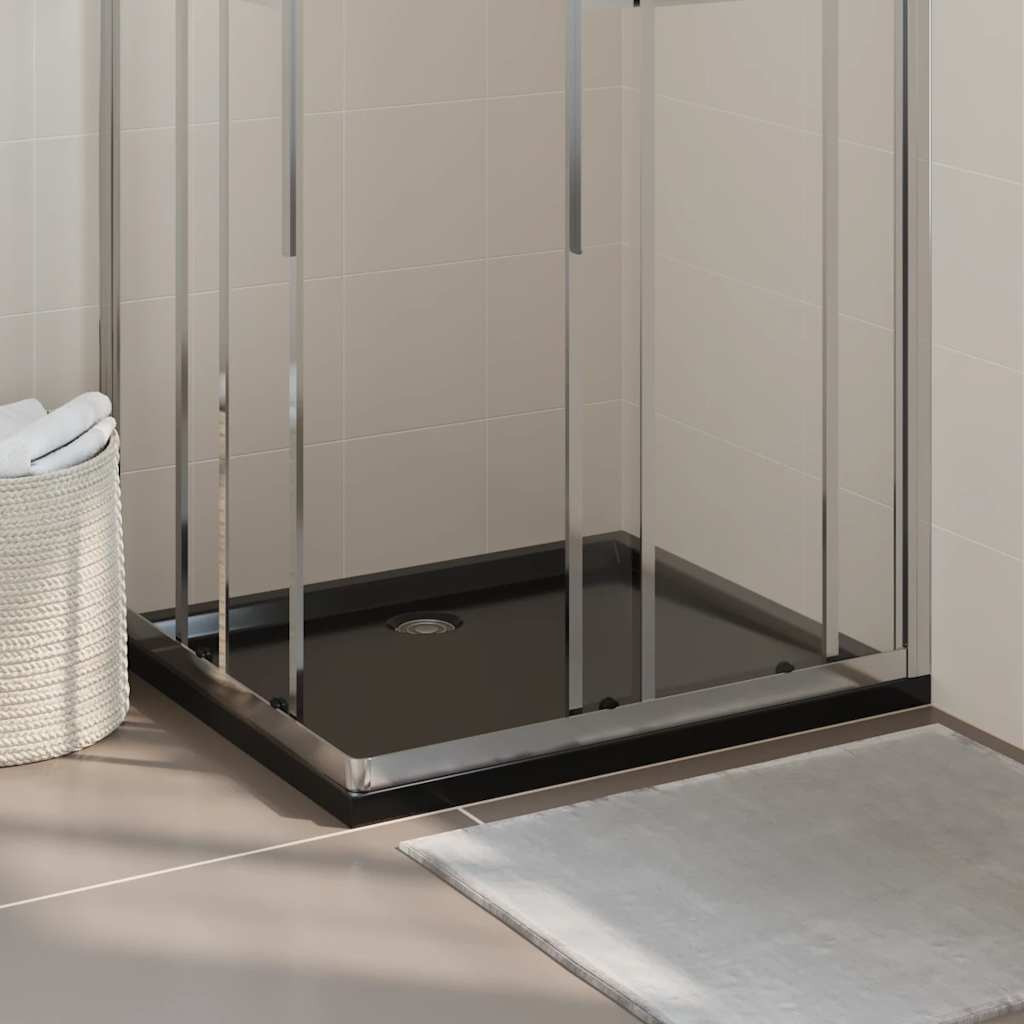 vidaXL Rectangular ABS Shower Base Tray Black 31.5&quotx35.4"