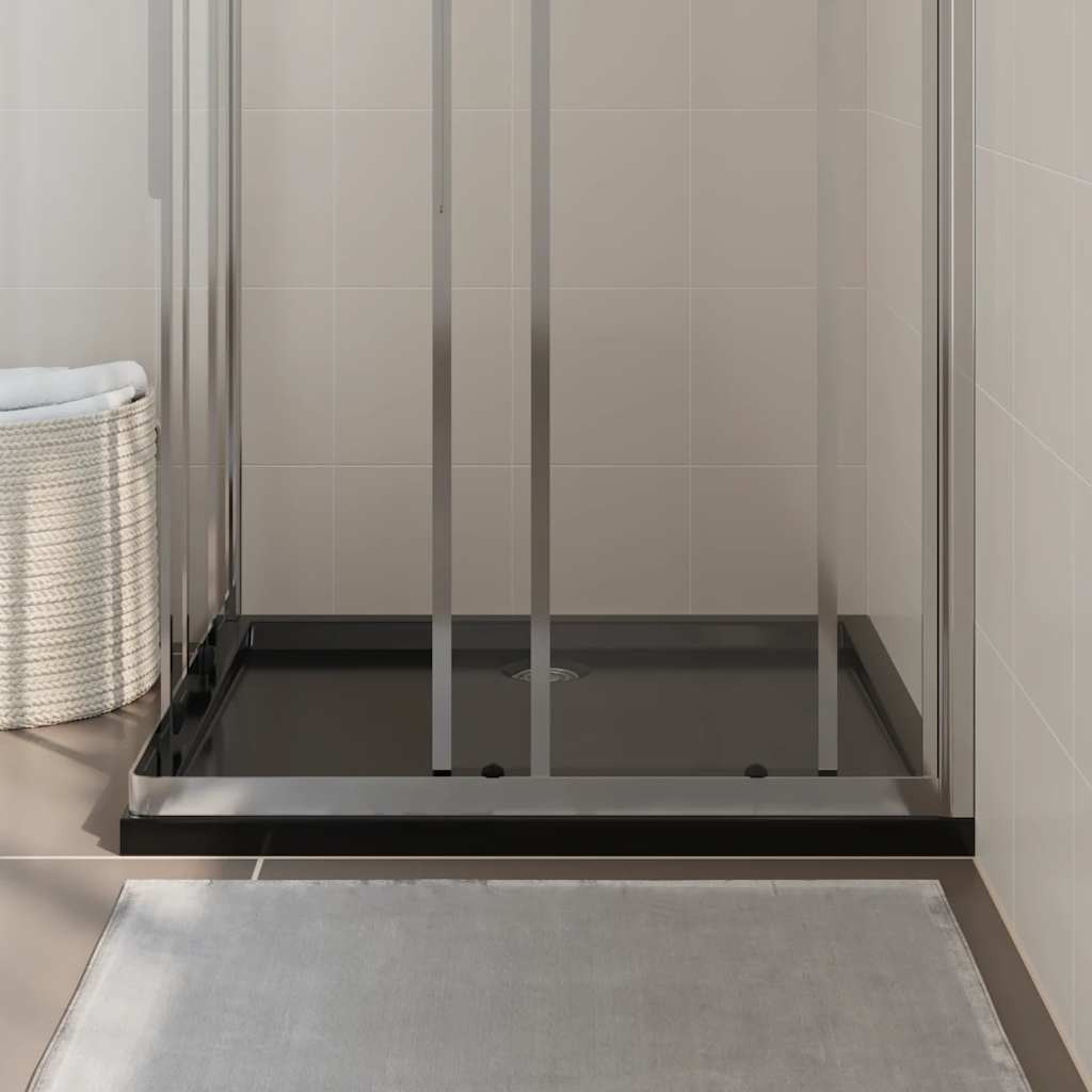 vidaXL Rectangular ABS Shower Base Tray Black 31.5&quotx35.4"