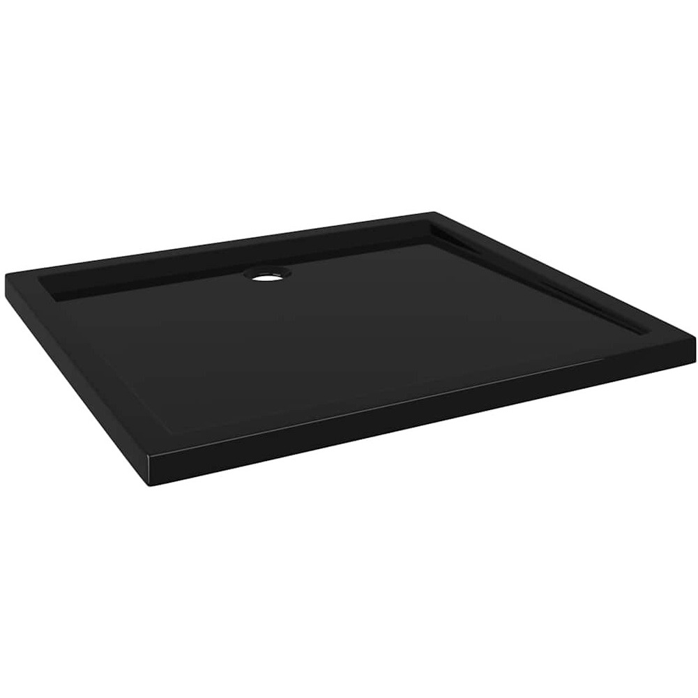 vidaXL Rectangular ABS Shower Base Tray Black 31.5&quotx35.4"