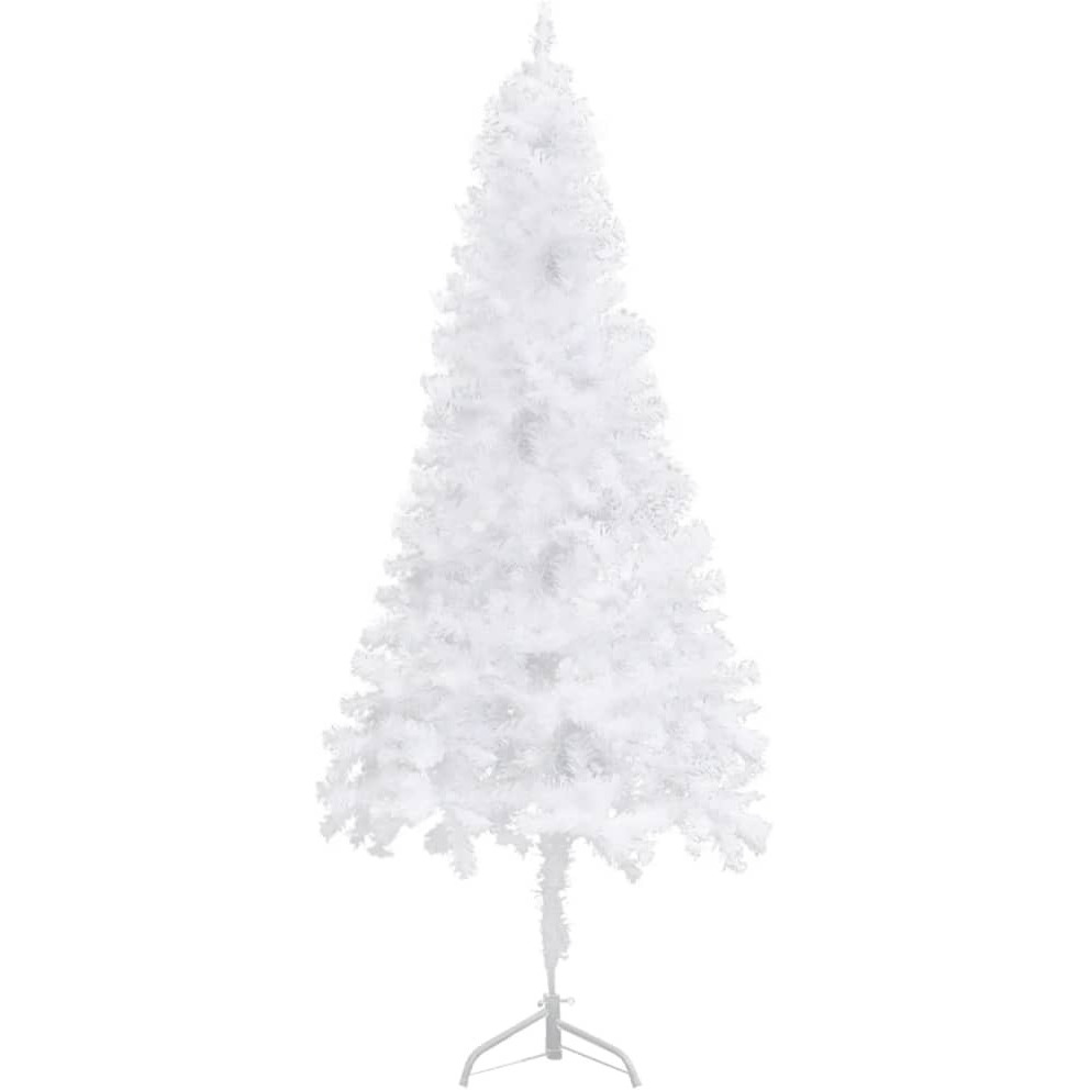 vidaXL Corner Artificial Christmas Tree White 5 ft PVC