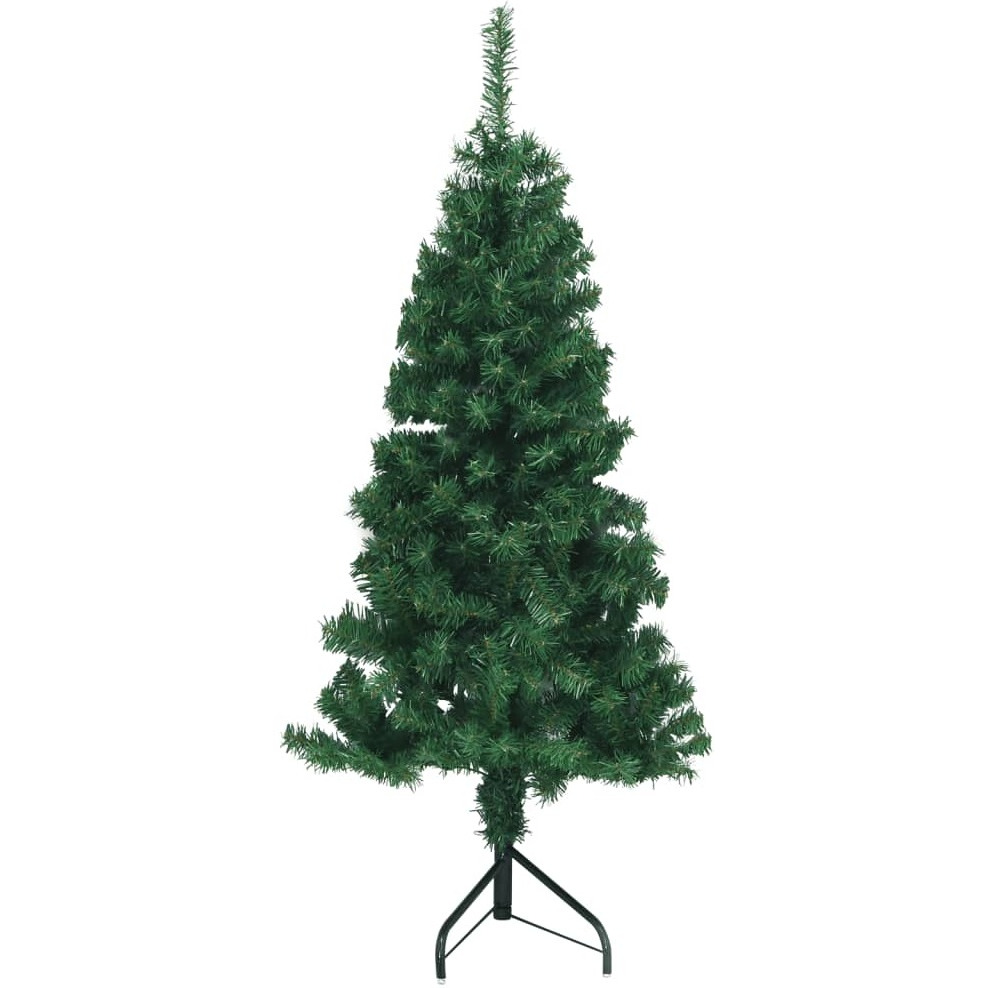 vidaXL Corner Artificial Christmas Tree Green 5 ft PVC