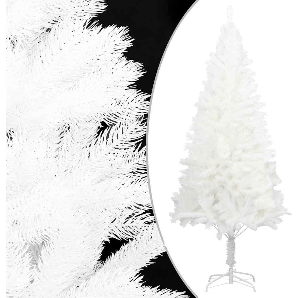 vidaXL Artificial Christmas Tree with LEDs&Ball Set White 70.9"