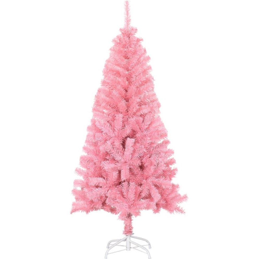 vidaXL Artificial Christmas Tree with Stand Pink 5 ft PVC