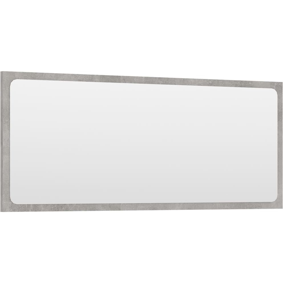 vidaXL Bathroom Mirror Concrete Gray 35.4&quotx0.6&quotx14.6" Engineered Wood