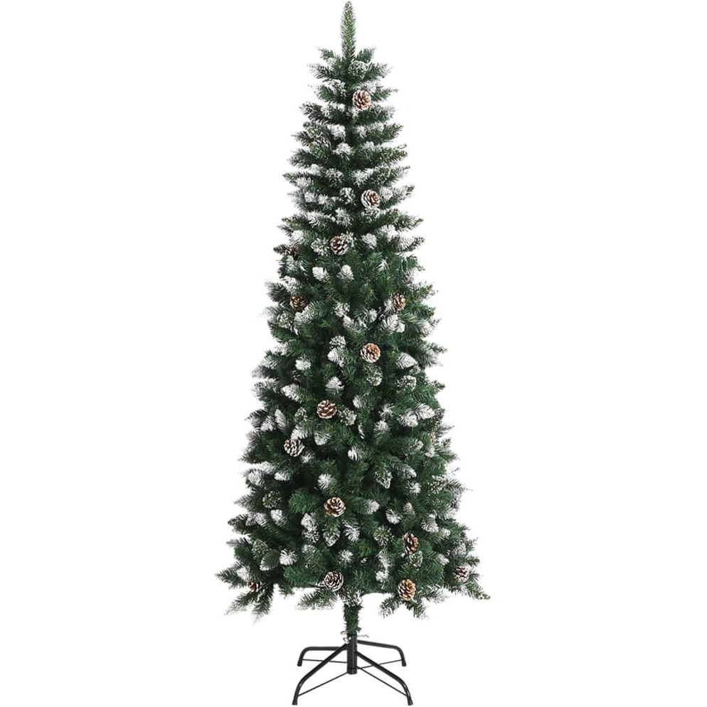 vidaXL Artificial Christmas Tree with Stand Green 82.7" PVC