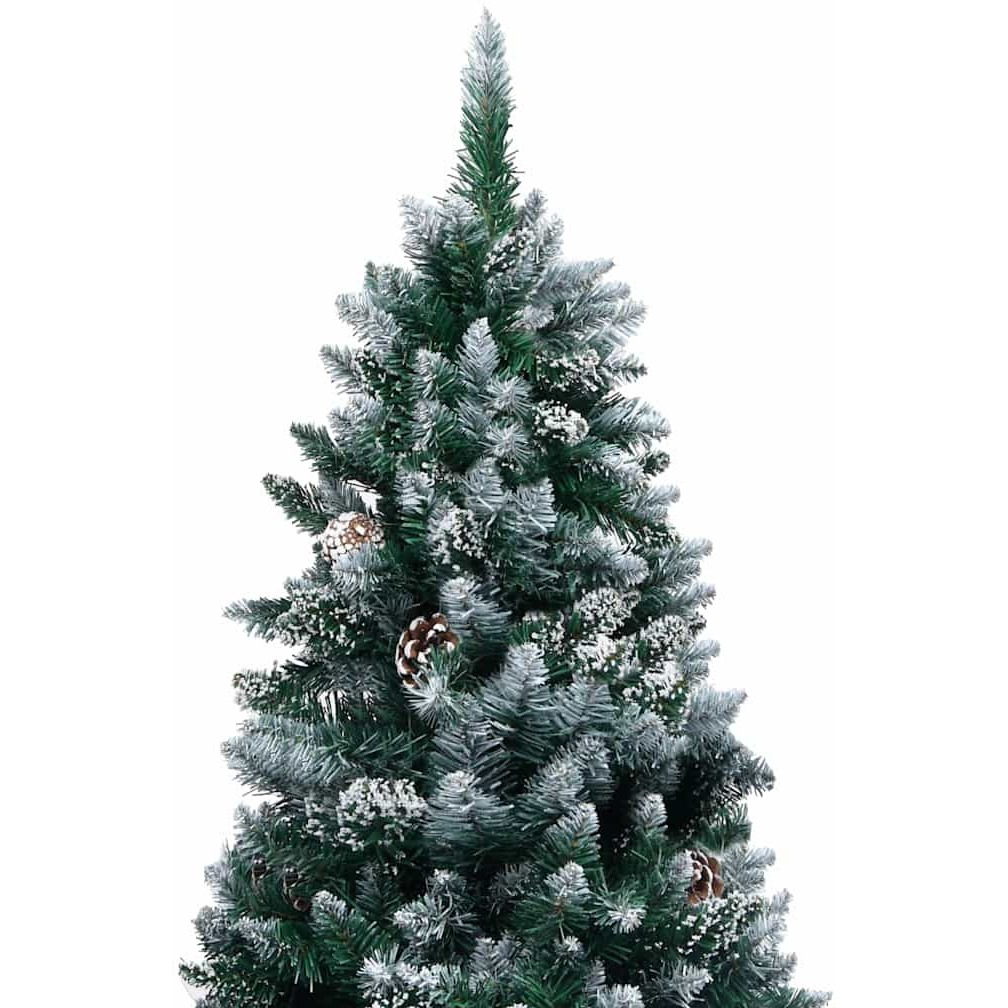 vidaXL Artificial Christmas Tree with LEDs&Ball Set&Pine Cones 70.9"