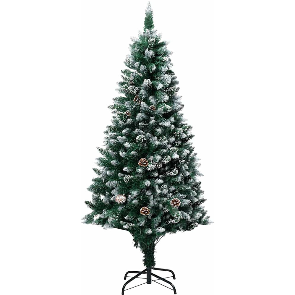 vidaXL Artificial Christmas Tree with LEDs&Ball Set&Pine Cones 70.9"