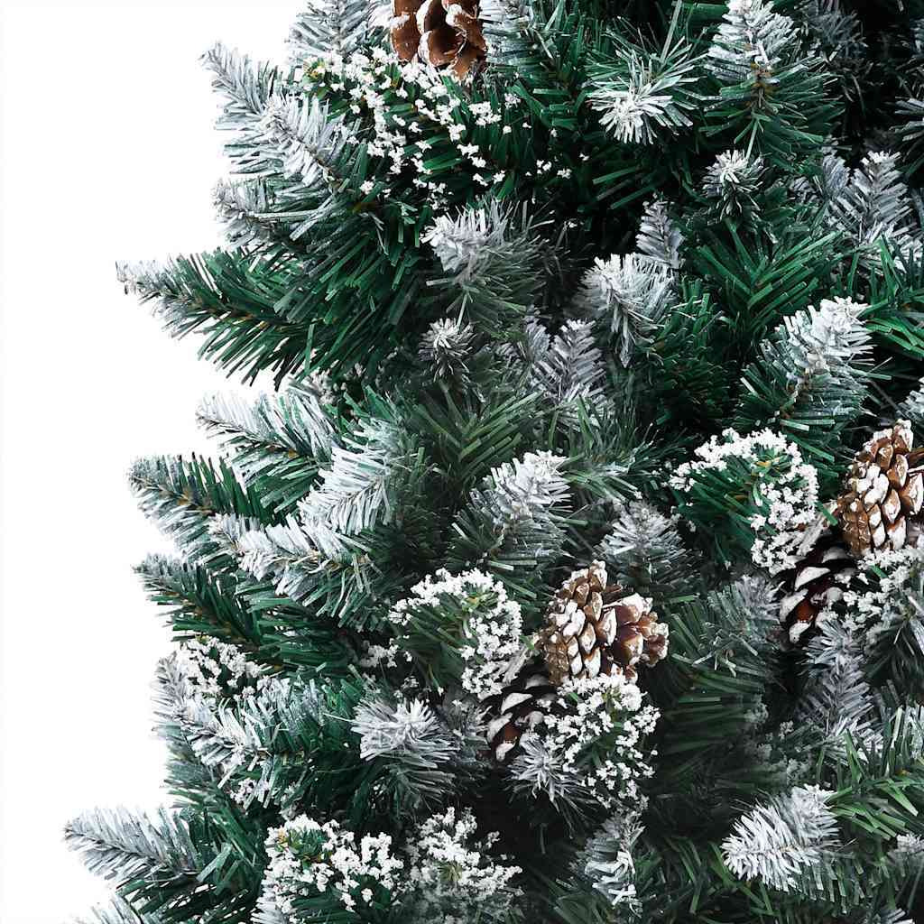 vidaXL Artificial Christmas Tree with LEDs&Ball Set&Pinecones 70.9"