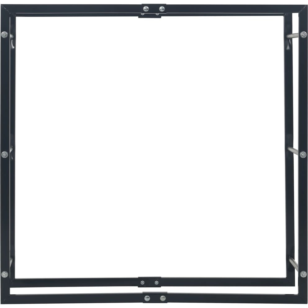 vidaXL Firewood Rack Black 39.4&quotx9.8&quotx39.4" Steel