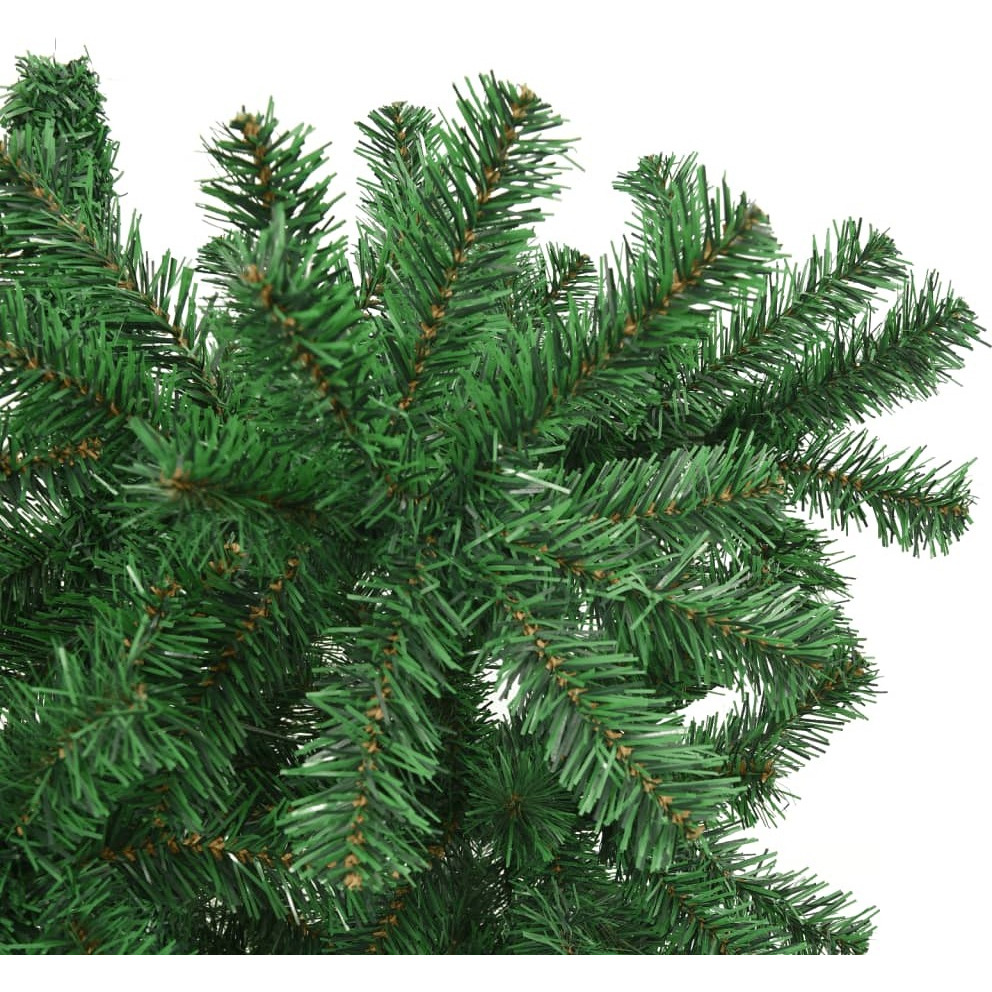 vidaXL Upside-down Artificial Christmas Tree with Stand Green 7 ft