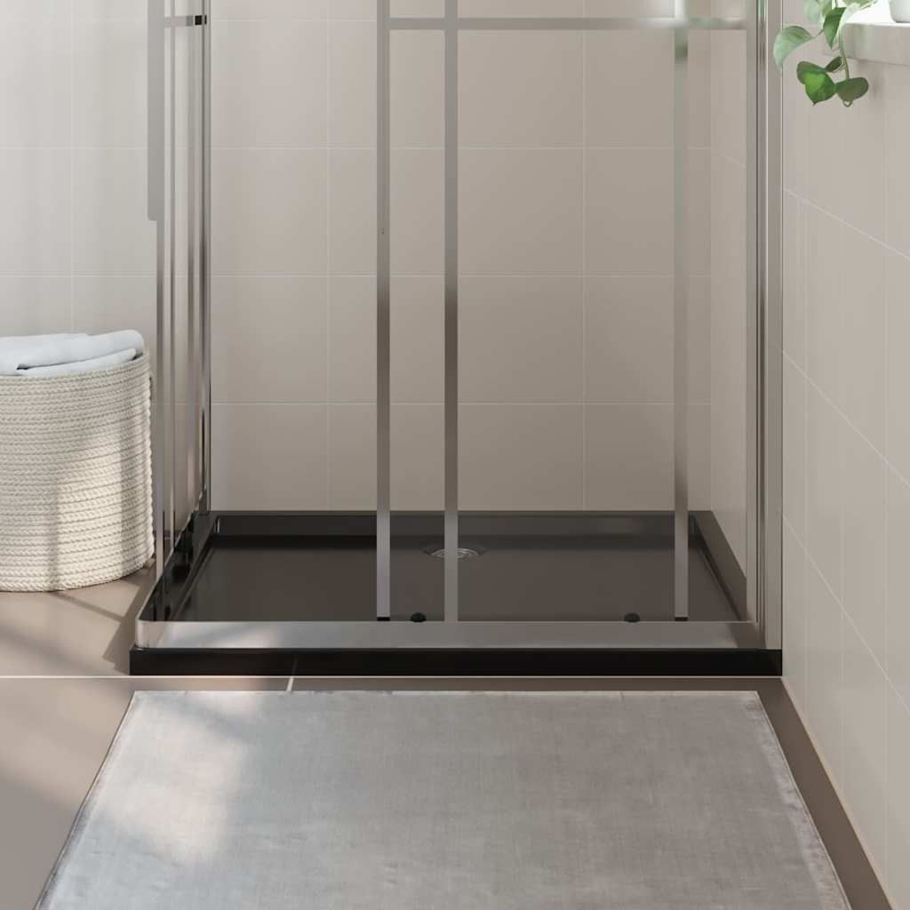 vidaXL Rectangular ABS Shower Base Tray Black 31.5&quotx39.4"