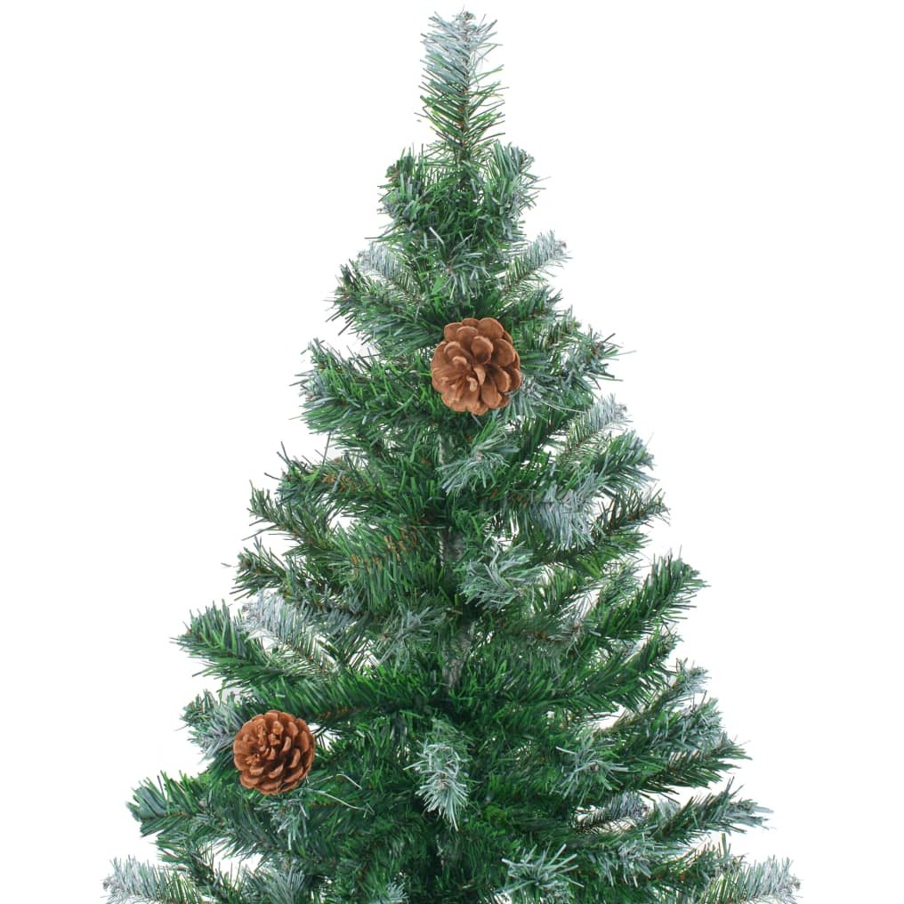 vidaXL Artificial Christmas Tree with Pinecones 7 ft