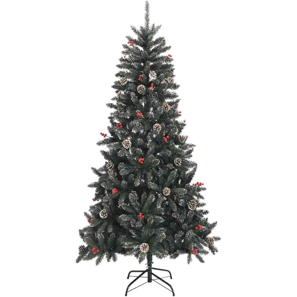 vidaXL Artificial Christmas Tree with Stand Green 82.7" PVC