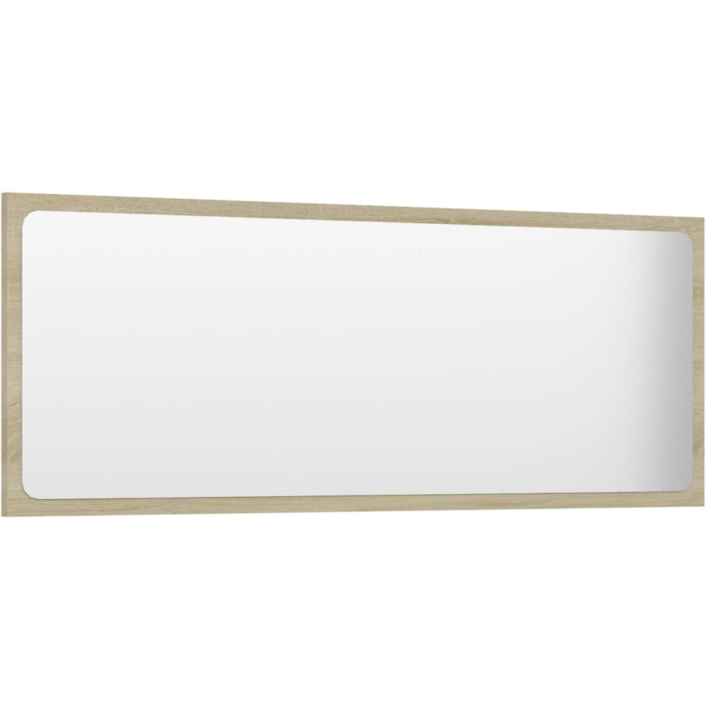 vidaXL Bathroom Mirror Sonoma Oak 39.4&quotx0.6&quotx14.6" Engineered Wood