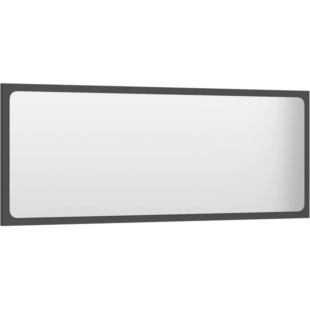 vidaXL Bathroom Mirror Gray 39.4&quotx0.6&quotx14.6" Engineered Wood
