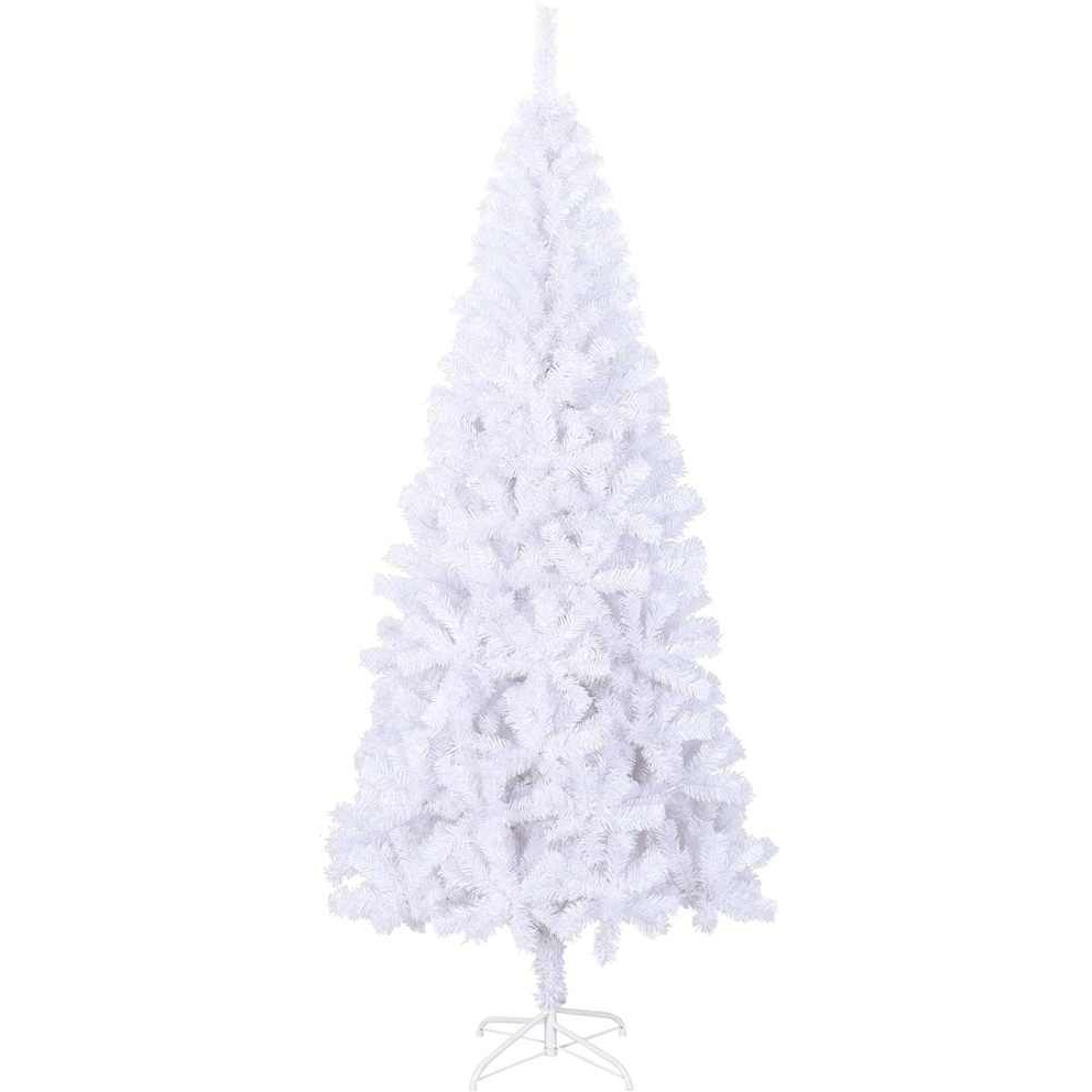 vidaXL Artificial Christmas Tree L 8 ft White