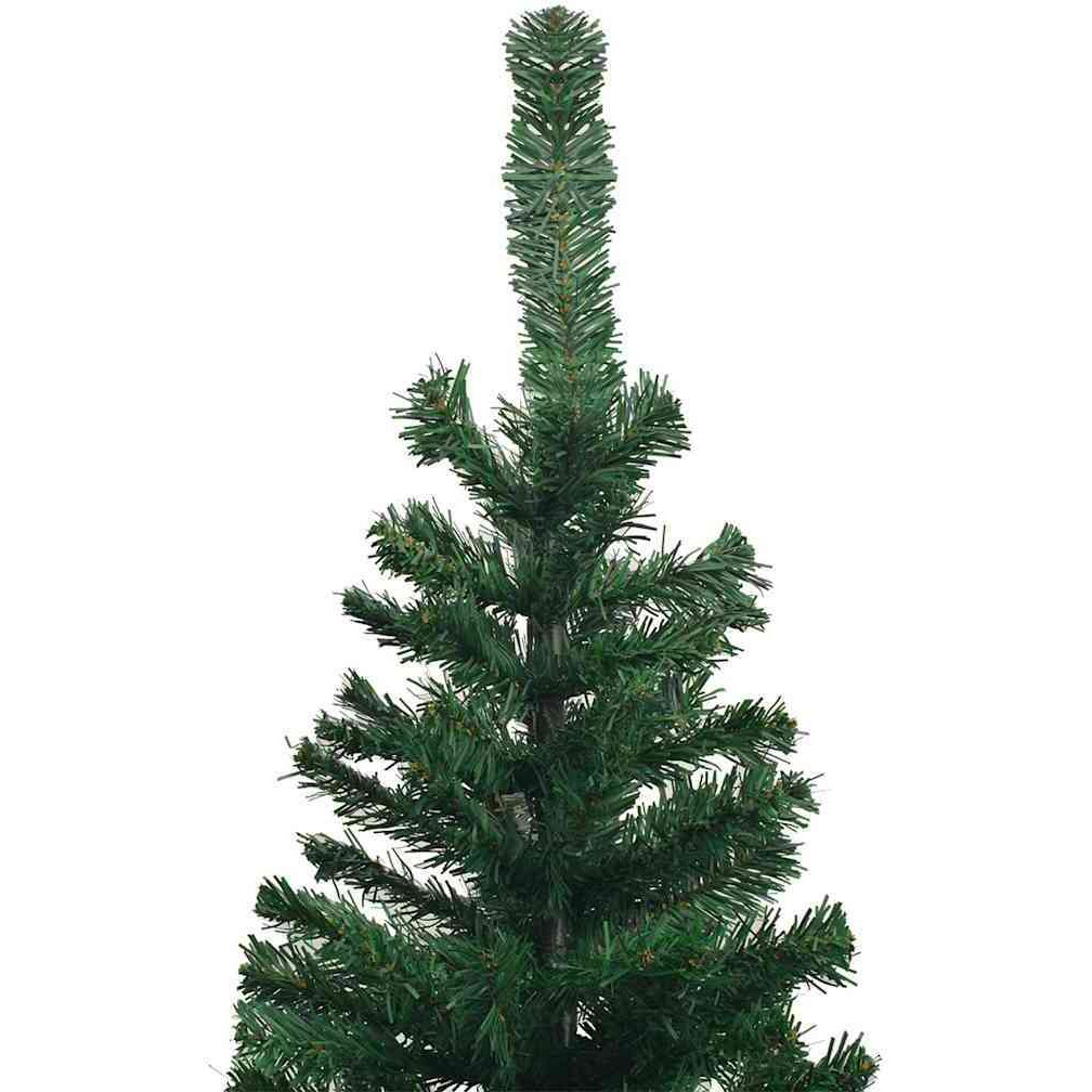 vidaXL Artificial Christmas Tree with LEDs&Ball Set L 94.5" Green