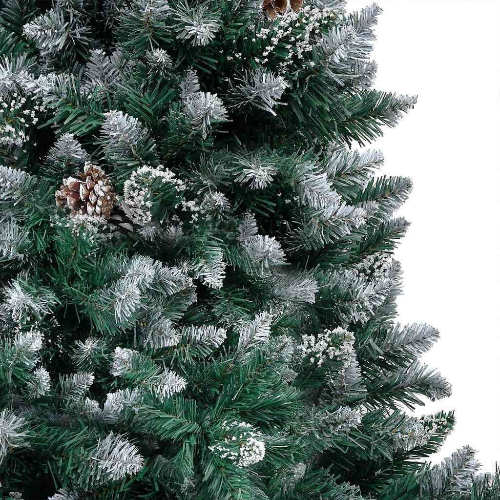 vidaXL Artificial Christmas Tree with LEDs&Ball Set&Pinecones 82.7"