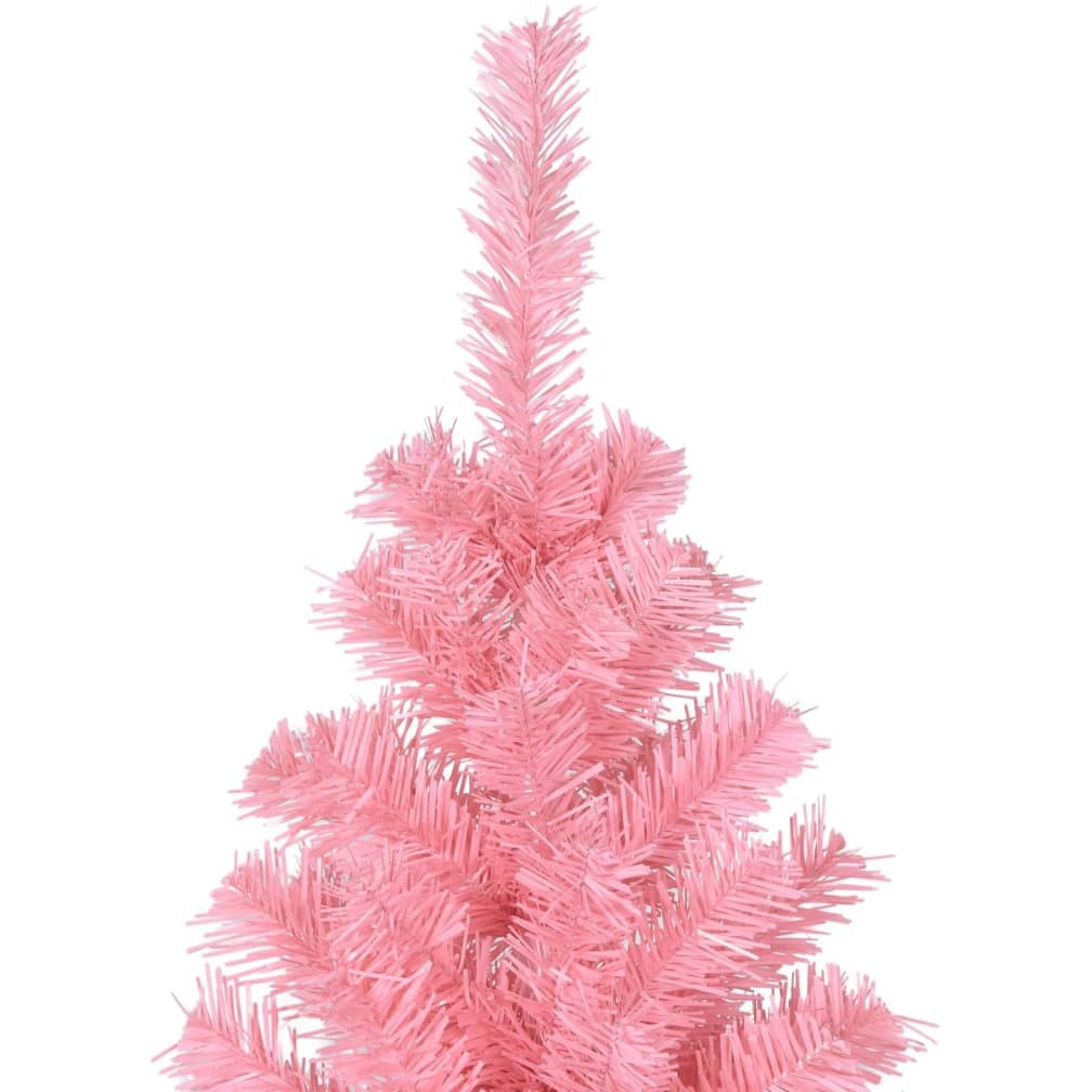 vidaXL Artificial Christmas Tree with Stand Pink 8 ft PVC