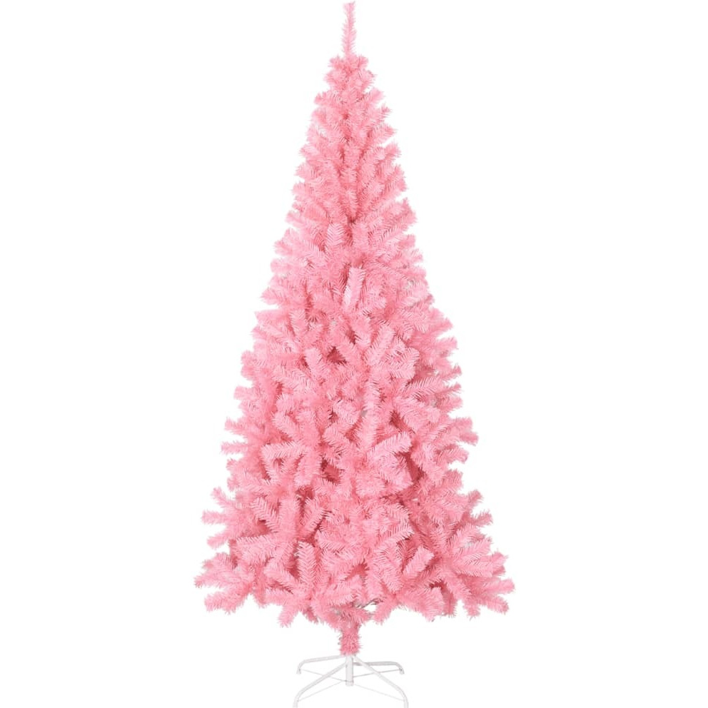vidaXL Artificial Christmas Tree with Stand Pink 8 ft PVC
