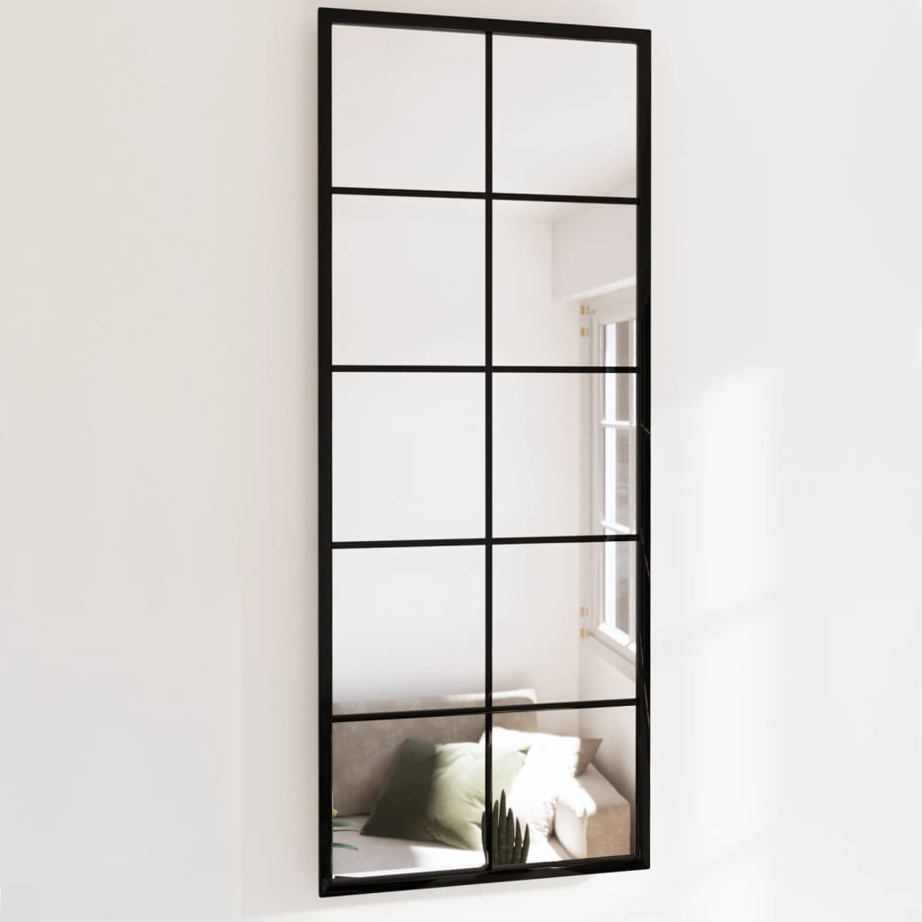 vidaXL Wall Mirror Black 39.4&quotx15.7" Metal
