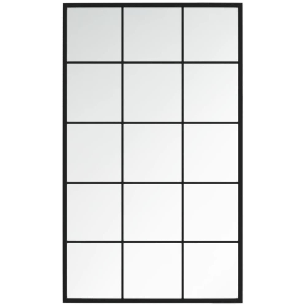 vidaXL Wall Mirror Black 39.4&quotx23.6" Metal